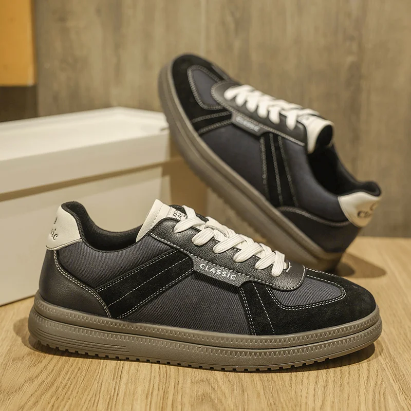 

2025 Men's New Autumn German-Style Training Sneakers - Chunky Low-Tops, Breathable & Versatile for Skateboarding & Casual Wear