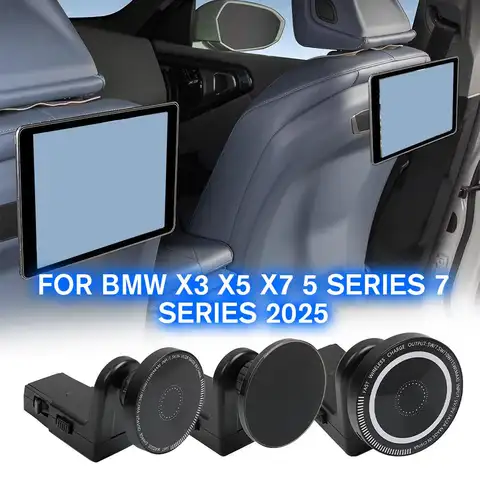 BMW 5 시리즈 530i VIII G60 G61 G68 2023 2025용 시트 등받이 자석식 휴대폰 홀더 무선 충전 차량용품