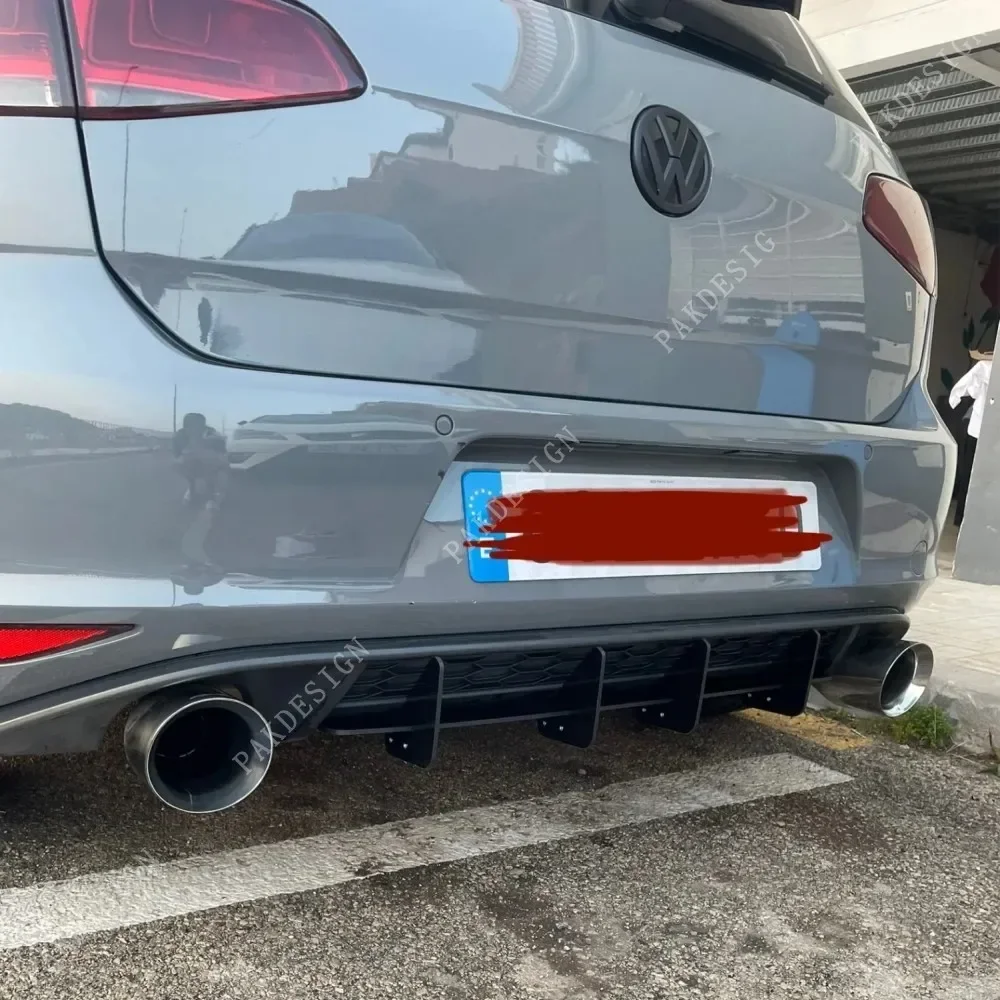 Dyfuzor tylnego zderzaka samochodowego Tylny boczny spoiler Spoiler do VW Volkswagen Golf 7 VII MK7 GTI 2013 2014 2015 2016 ABS Body Kits — zdjęcie 4