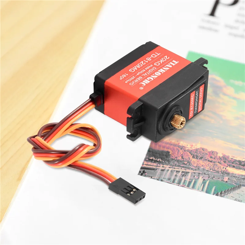 

TIANKONGRC Td-8120Mg Waterproof Metal Gear Digital Servo With 20Kg High Torque 180Angle For Rc Remote Control Car Model Vehicle