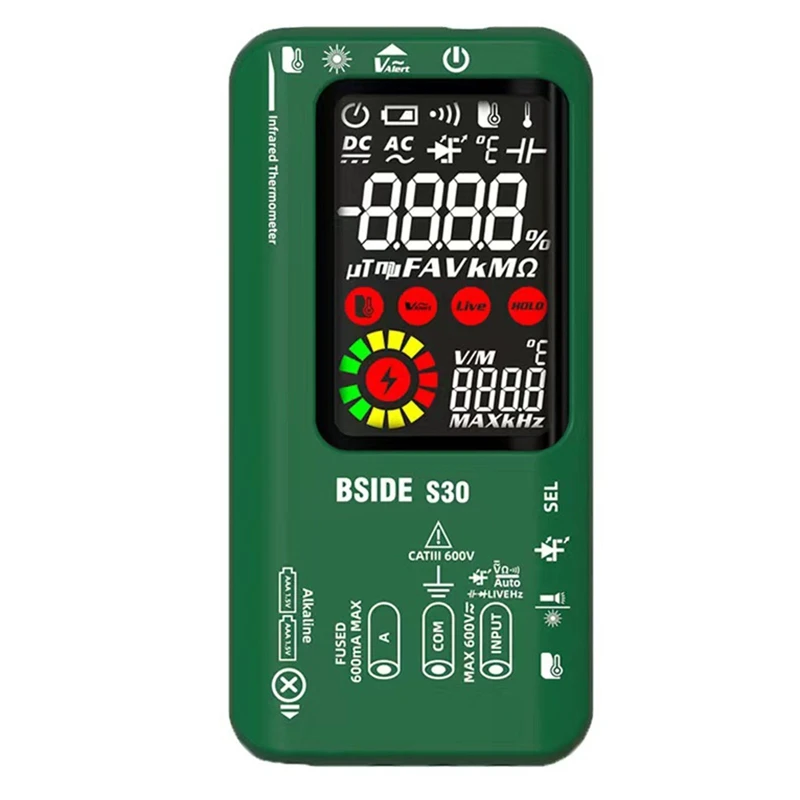 BSIDE Digital Multimeter Infrared Temperature 15V Diode LED Rechargeable Smart Multimeter DMM