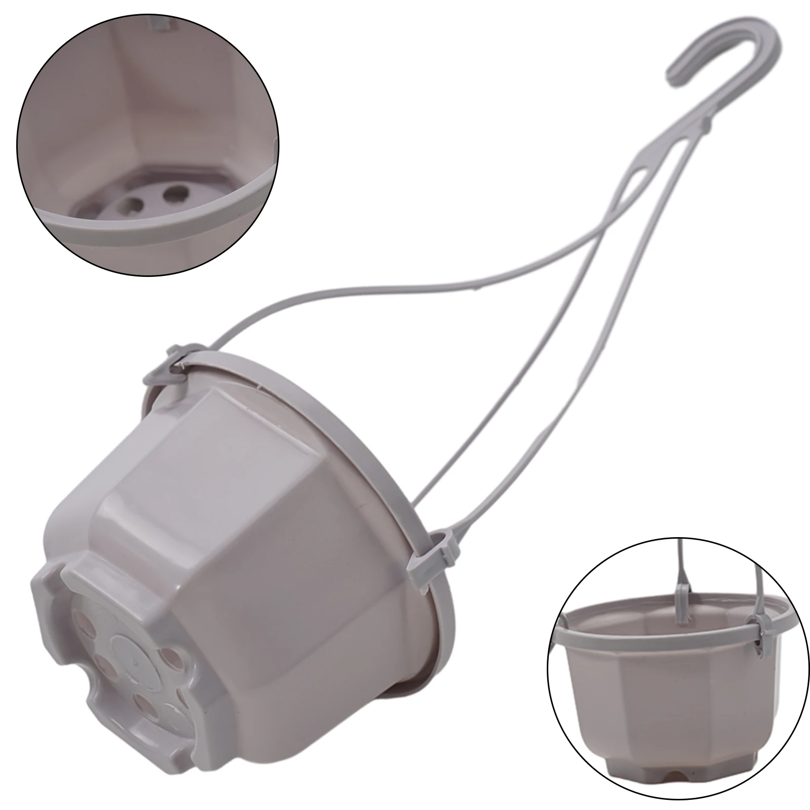 Plastic Wall Mounted Hanging Basket for Gardens Patios and Balconies Featuring Porous Airflow Bottom Structure
