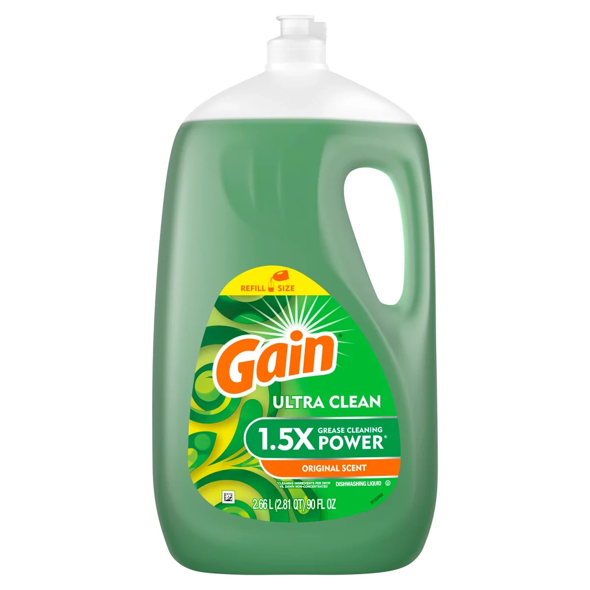 

2pcs Gain Original Ultra Liquid Dish Soap - 90 fl oz: Removes Grease, Multi-Surface, Recommended For Dishes