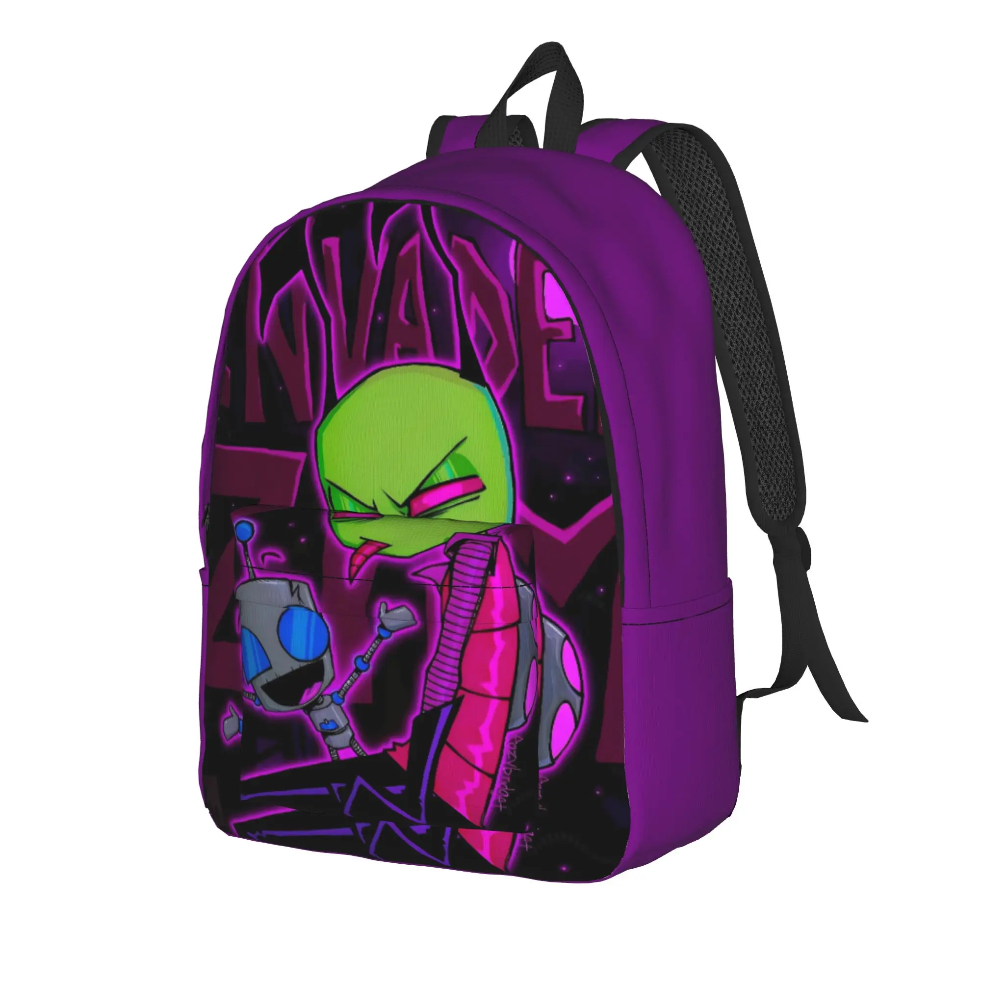 Invaders Cartoon Zims Backpack  Workout Backpacks Teen Custom Large High School Bags Streetwear Rucksack