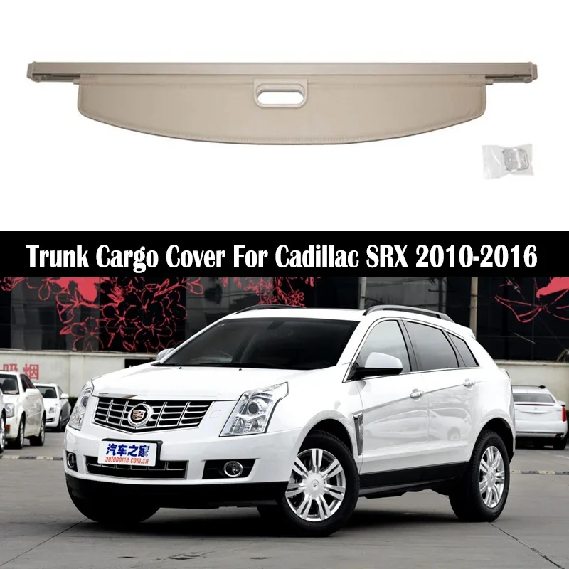 Rear Trunk Cargo Cover For Cadillac SRX 2010-2016 Shield Shade Curtain Partition Board Privacy Blinds Security Accessories