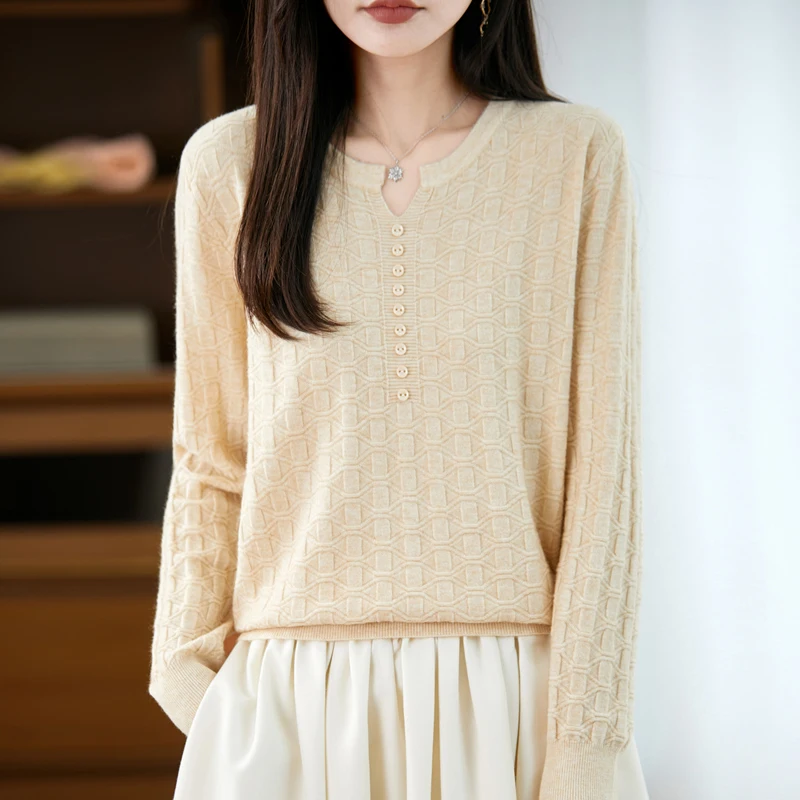 2025 Autumn/Winter pullover Women's Cashmere Knitted Top Warm  pullover Women's Cashmere Sweater  Unique Women's Clothing