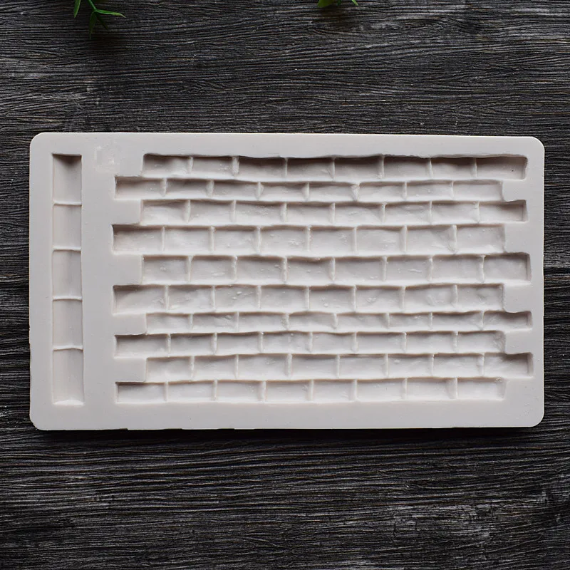 Wall Stone Silicone Mold Brick Wall Pattern Baking Fondant Mold Cake Decoration Tool Chocolate  Mold dh2926