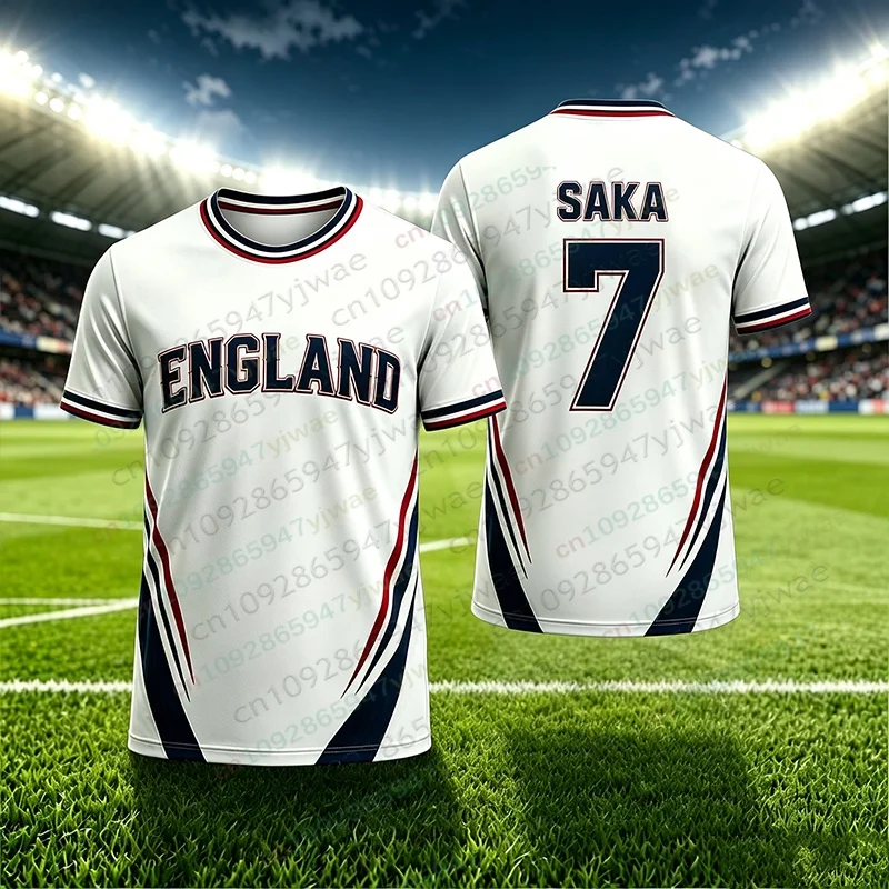 2026 Summer England Print Soccer Jersey NO.10 Bellingham Men Women Quick Dry Sport Tee Soccer Fans Training Parent-child T-shirt view 4