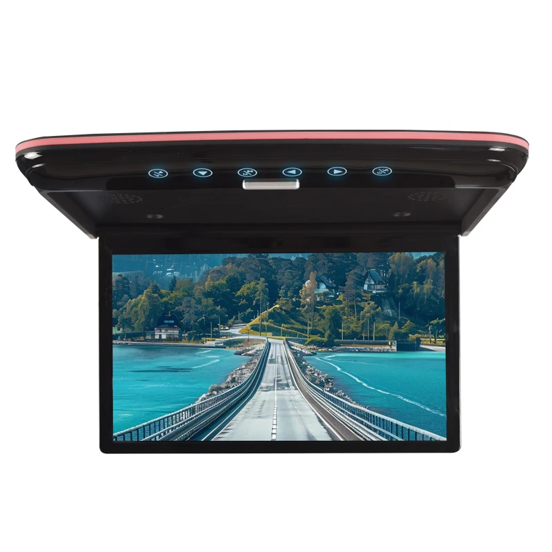 

13.3inch 4K Video Player LCD Display Flip Car Built-in Stereo Speaker USB TF FM Audio Output Universal Roof Mounted IPS