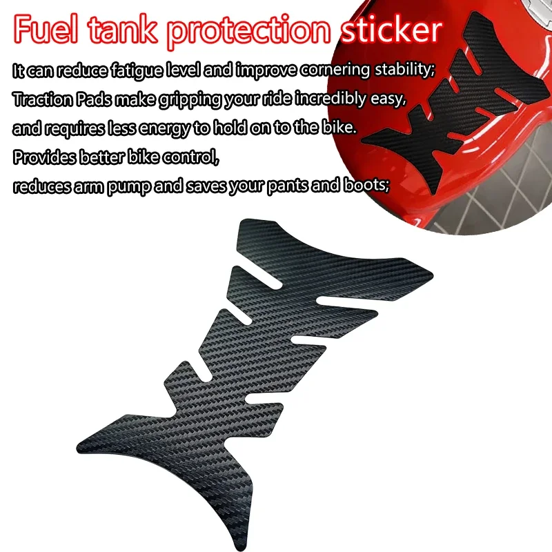Carbon Fiber Stickers Motorcycle Tank Pad Tankpad Protector For Motorcycle Universal Fishbone Anti slip Moto Fuel tank sticker
