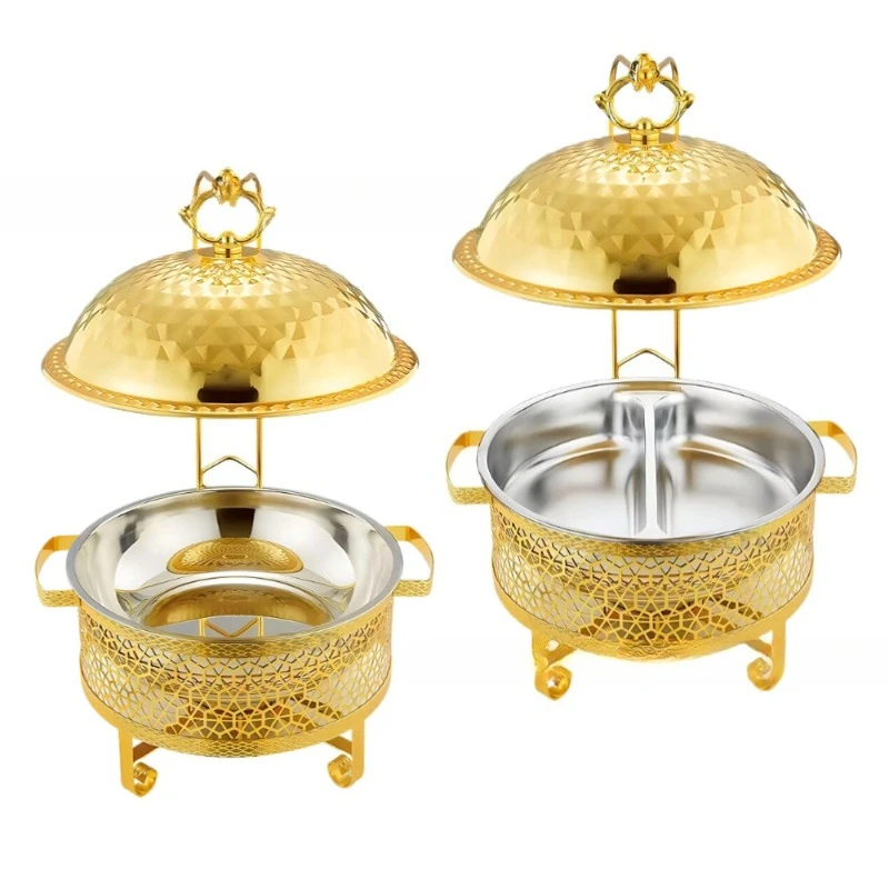 

Wedding Buffet Furnace Luxury Gold Insulation Furnace Buffy Furnace Hotel Restaurant Supplies