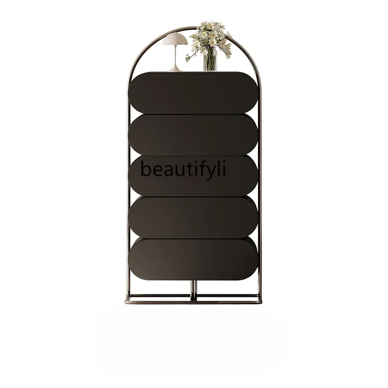 

French Retro Bedroom Wall Locker High-End Designer Four-Drawer Storage Cabinet