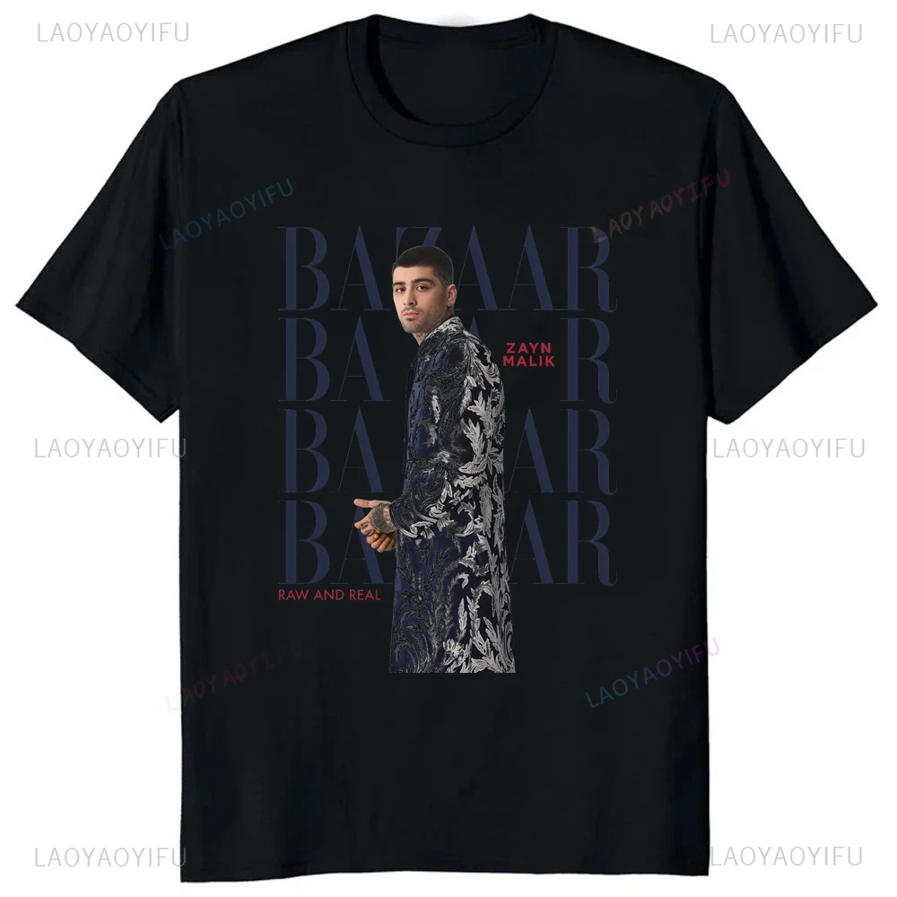 Streetwear Zayn Malik Rapper Printed T-shirt Top Summer Trend Harajuku Short Sleeve Unisex Shirt Graphic Oversized T-shirt