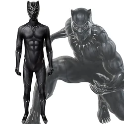 Black Panther SuperHero Costume 3D Printed Halloween Costume Cosplay Spandex Bodysuit Superhero Zentai Suit for Adult Male