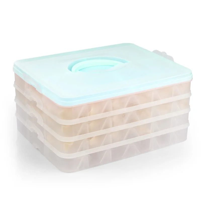

Fresh-Keeping Food Storage Container Pp Material Microwave Safe Moistureproof Dumpling Organizer Box For Kitchen Storage