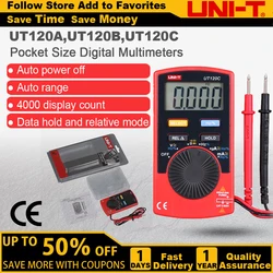 UNI-T UT120A/B/C Pocket Size Stype multimetro digitale Auto Range Tester DC AC diodo di tensione Mini contatori elettrici Display LCD