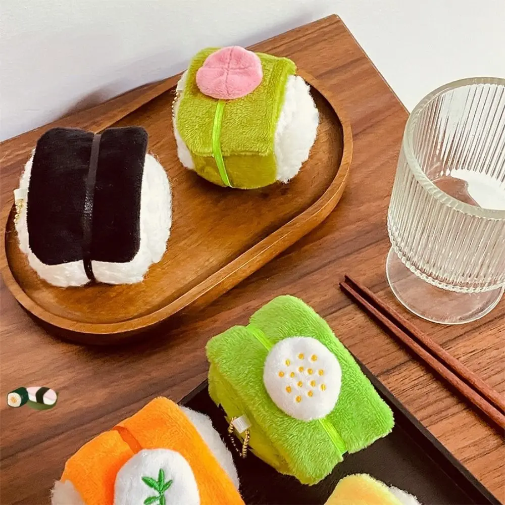 Bonito expressão de pelúcia sushi chaveiro saco decoração boneca de pelúcia doce enguia pepino sushi dos desenhos animados boneca de pelúcia sushi pingente de pelúcia