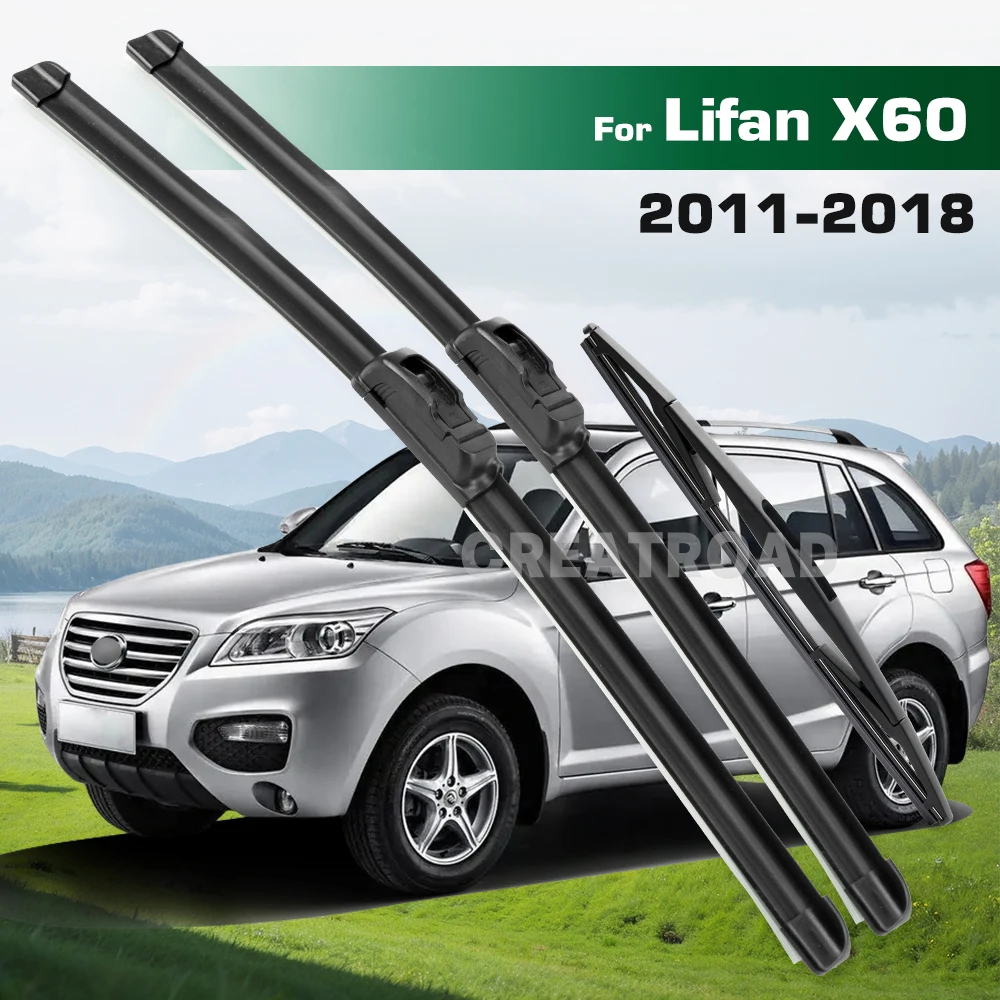 

GREATROAD Wiper LHD&RHD Front & Rear Wiper Blades Set For Lifan X60 2011 - 2018 Windshield Windscreen Window Brushes