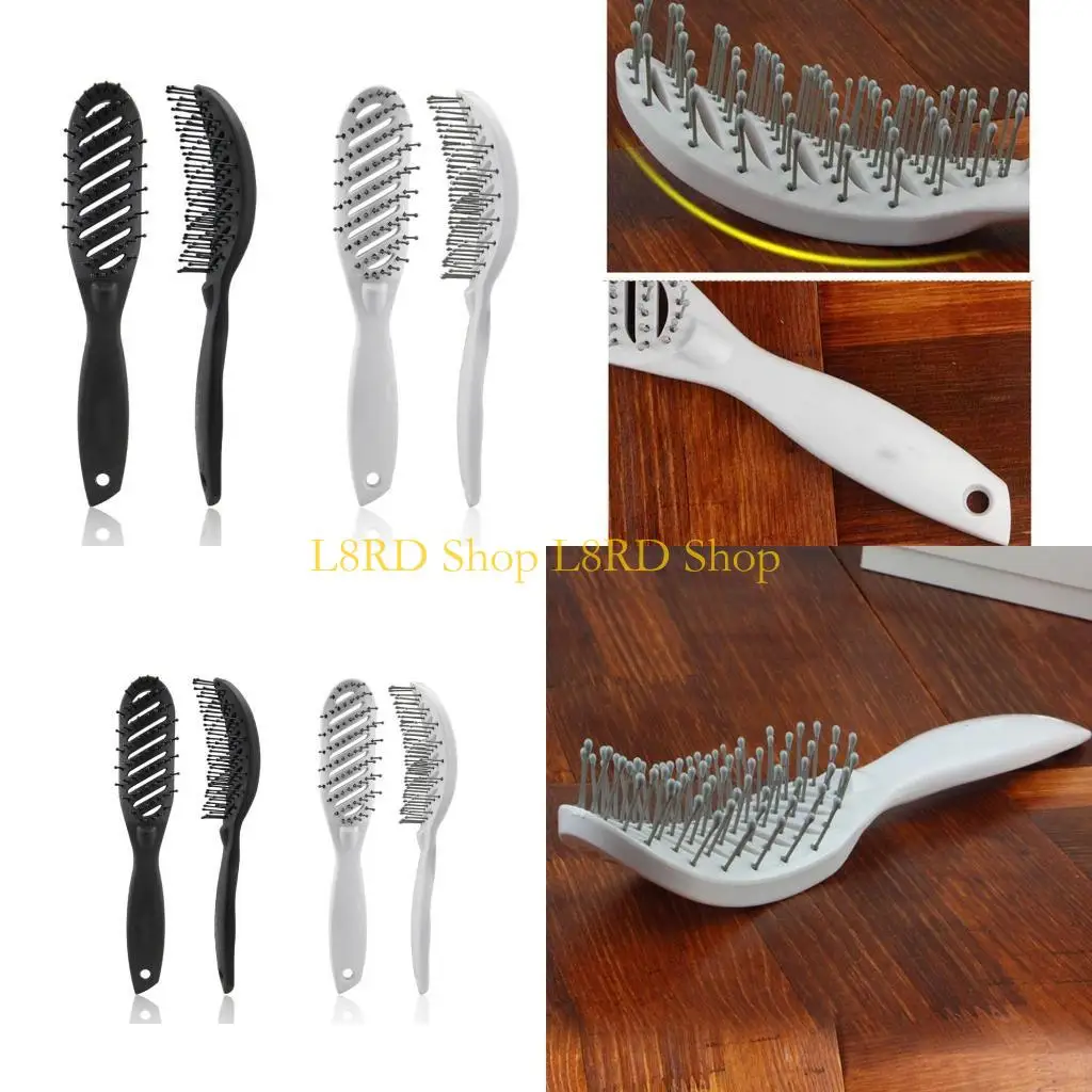 

L8RD Curved Vented Detangling Hair Brush Barber Hairdressing Styling Tools Fast Drying Detangling Massage Brushes