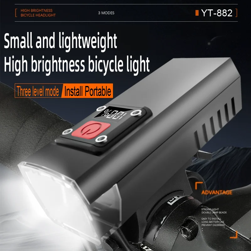 Super Bright Bike Light USB Rechargeable Cycling Safety Front Lamp 100LM High Brightness Bike Flashlight for Night Riding