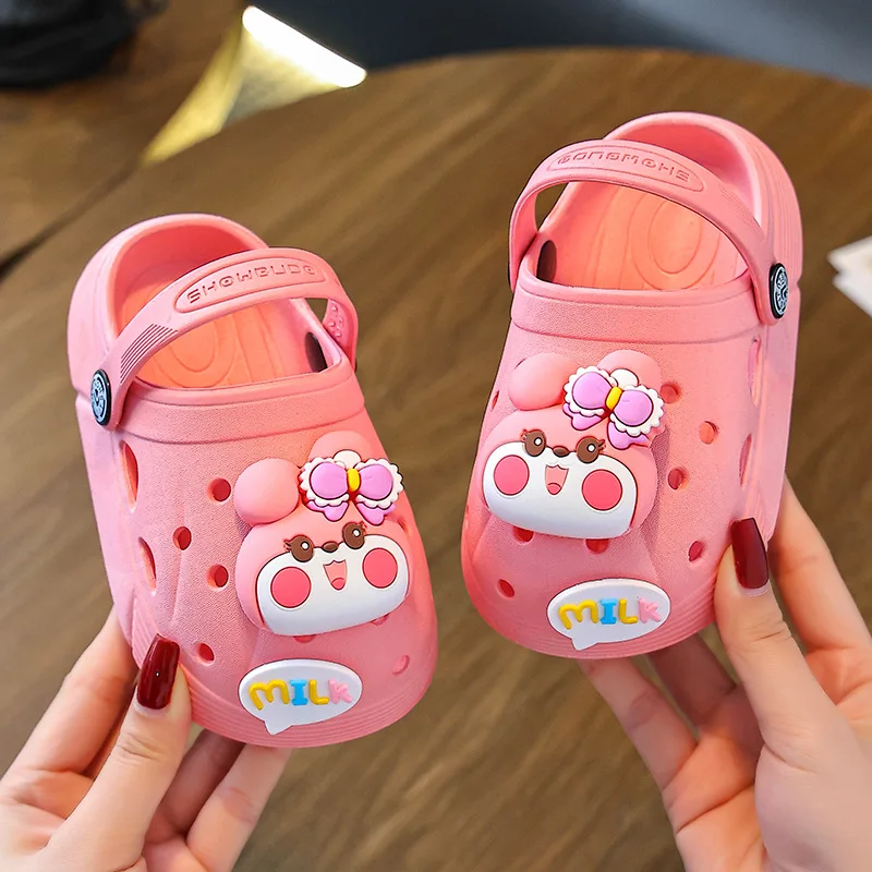 

Summer Children Garden Clogs Shoes Boys&Girls Beach Sandal Kids Lightweight Breathable Cute Cartoon Slip Baby Slippers