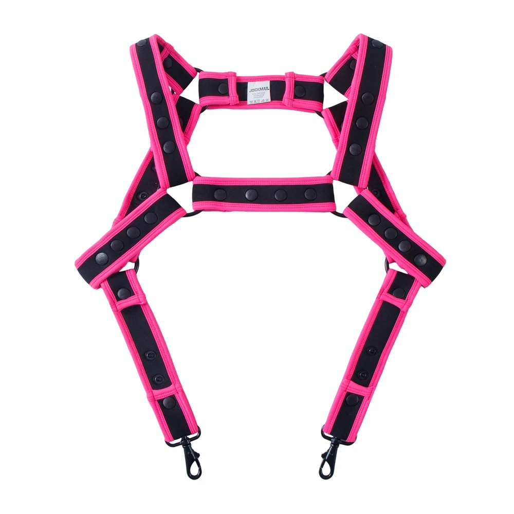 Men Elastic Crop Top Jockstrap Hollow Two Piece Lingerie Set Bodysuit Sexy Adjust Fetish Elastic High Waist Garter Body Harness
