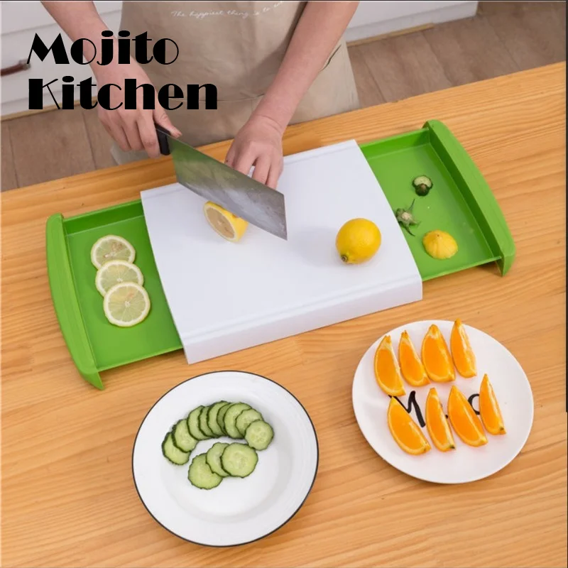 

Kitchen Chopping Board Fruit Vegetable Cutting Plate Detachable Food Storage Pulling Drawer Type Household