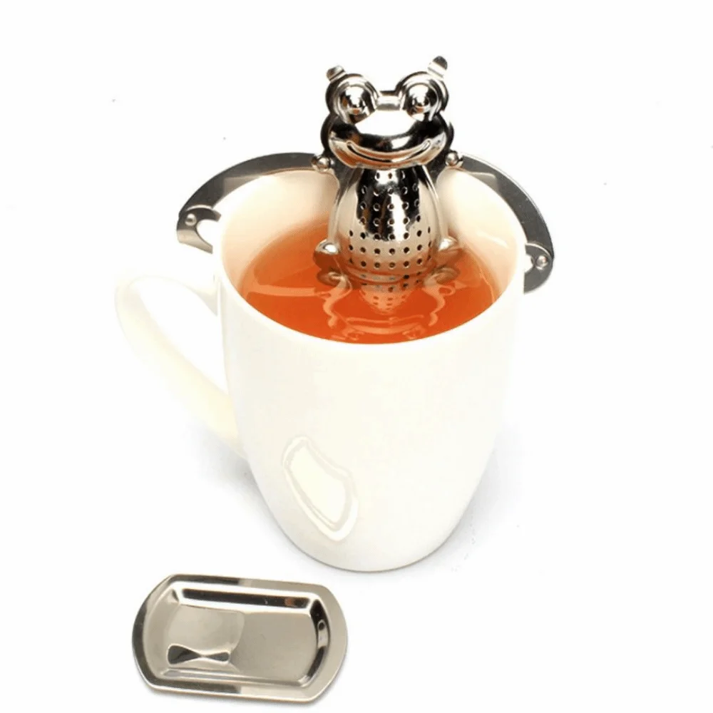 Frog Design Tea Infuser Ball Mesh Strainer Fine Filter Tea Diffuser Filter Easy Clean Stainless Steel Loose Leaf Tea Strainer