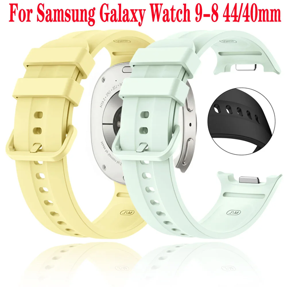 Silicone Strap for Samsung Galaxy Watch 9-8 44/40mm Official Breathable Wristband Galaxy Watch 8 Classic 46mm Bracelet Accessory