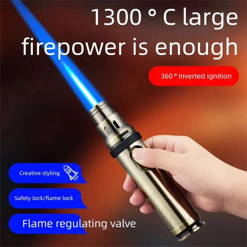 

Personalized Flame Direct Jet Lighter Cigar Specific Igniter Outdoor Windproof Barbecue Baking Igniter