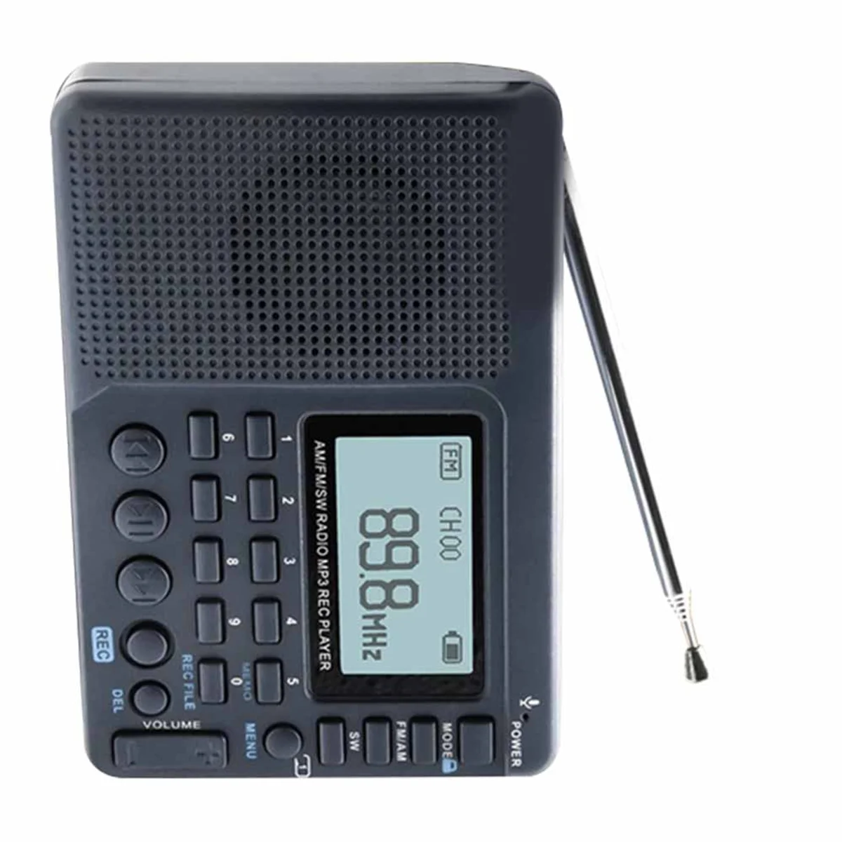 AT42 RETEKESS V115 Radio portátil Bandas FM/AM/SW, grabadora USB, altavoz, ideal para personas mayores