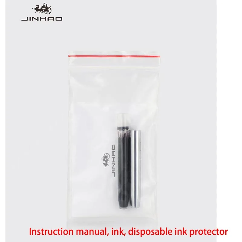 حبر قلم حبر معدني Jinhao 10 مع واقي حبر يمكن التخلص منه / 6 قطع أكياس حبر (لون أسود) #2