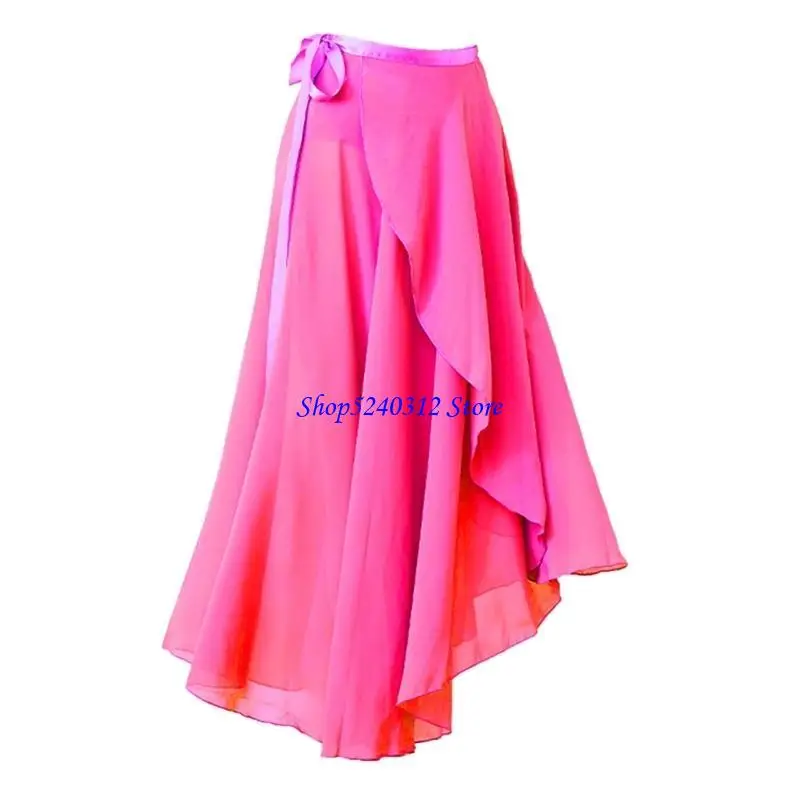 634C Ballet -outfit Lichtgewicht Wrap rok voor dansers vrouwen verstelbare taille stropdassen gymnastiek over sjaal voor
