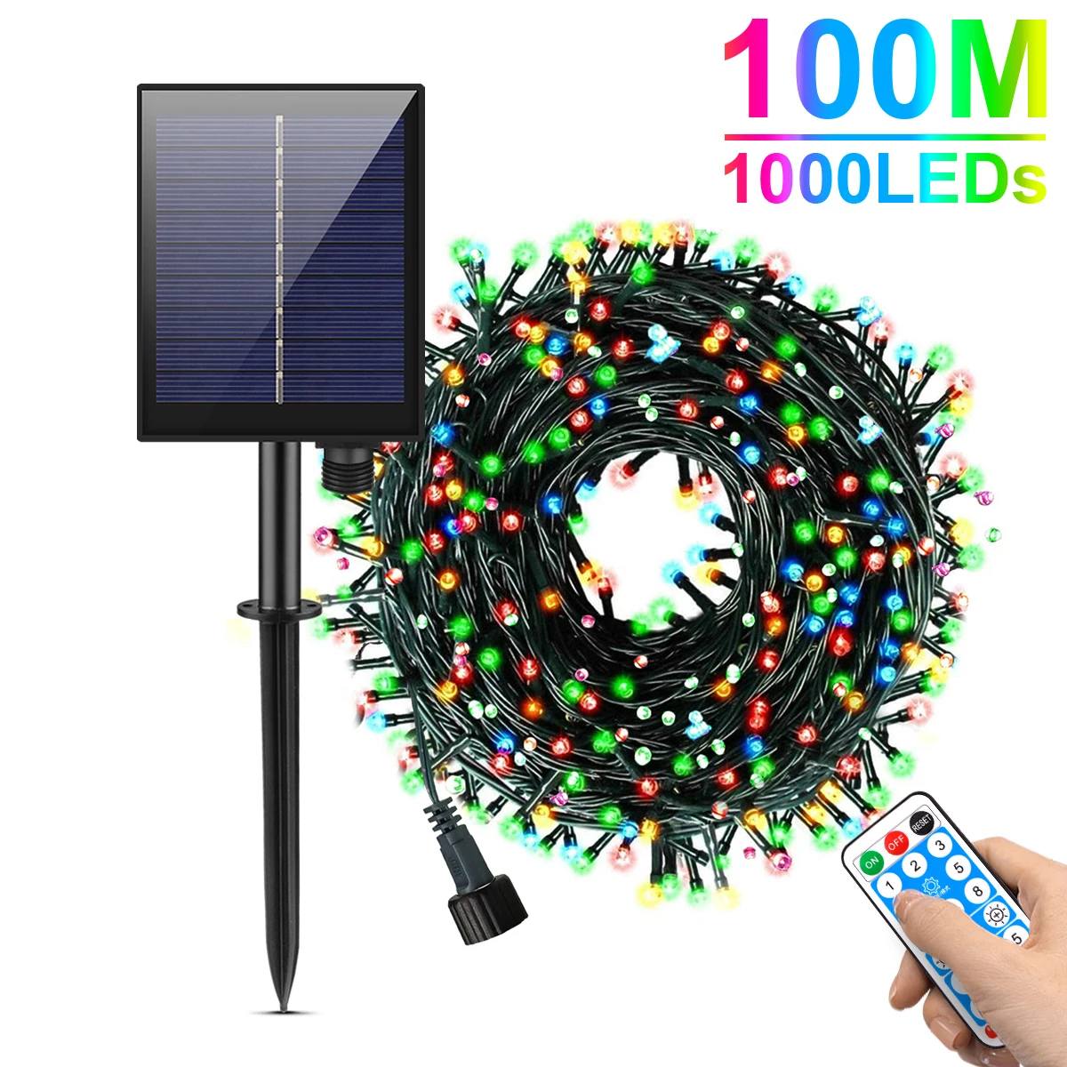 100-10M Solar LED Licht Outdoor Festoen Lamp Tuin Fairy Light String Led Twinkle Waterdicht Kerstmis, Halloween, Nieuwjaar Decor