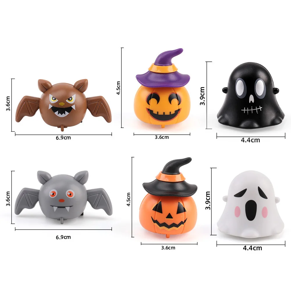 6Pcs Children Halloween Pull Back Mini Cars Friction Powered Vehicles Car Toys Toddlers Party Christmas Gifts Kids Playset Toys