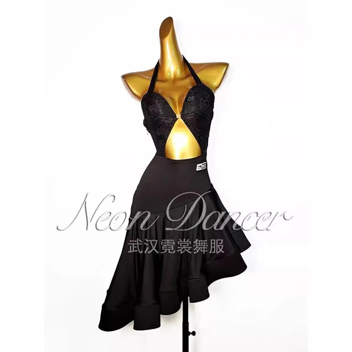 

Neon Dancer New Women's Latin Dance Clothing Two-Color Large Swing Skirt Latin Dance Training Clothing Performance Clothing
