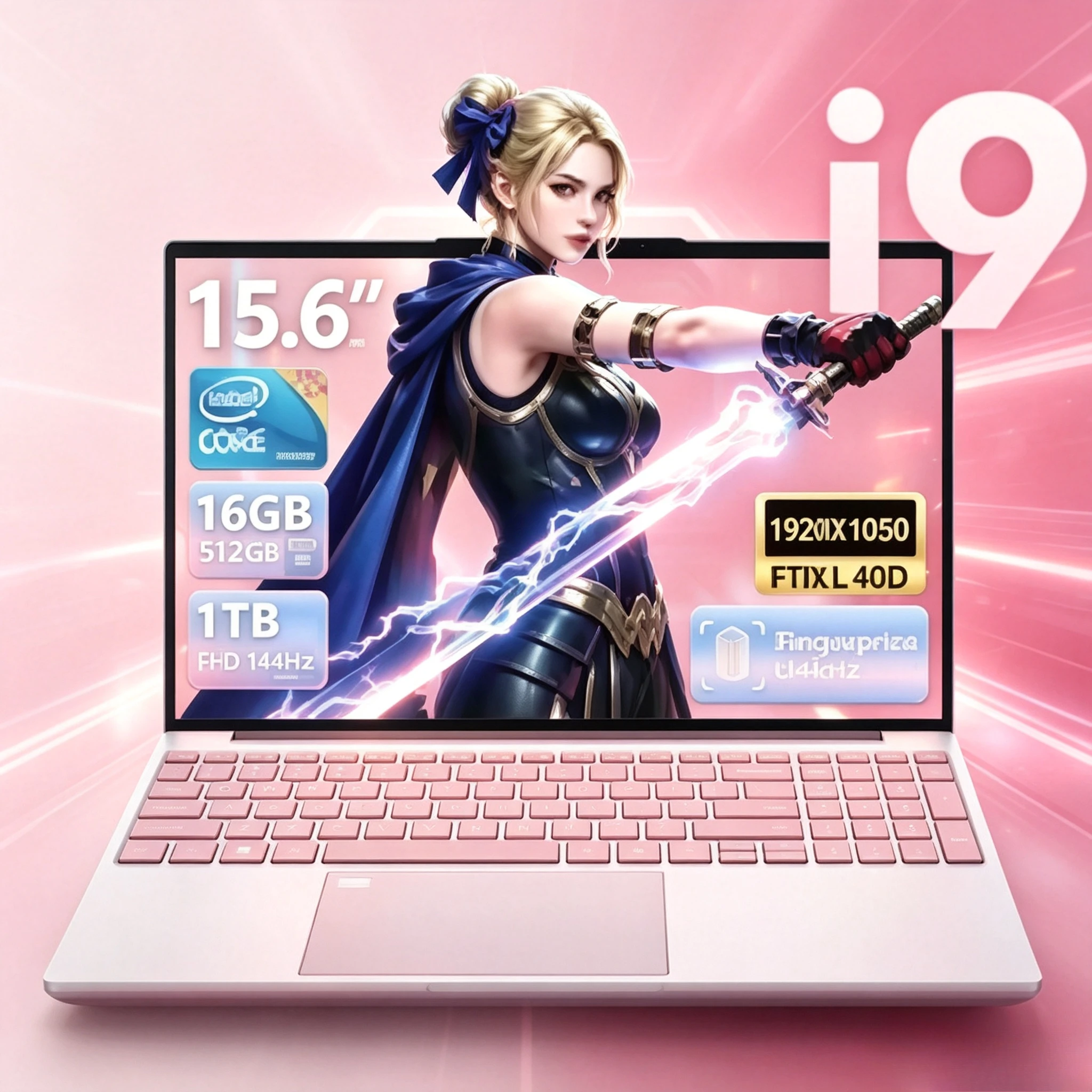 portable Computer 15.6 Inch Windows 11 Pro Laptops Intel Core I9-9900 32GB RAM 1TB SSD Office Gamer Study Notebook Computer PC
