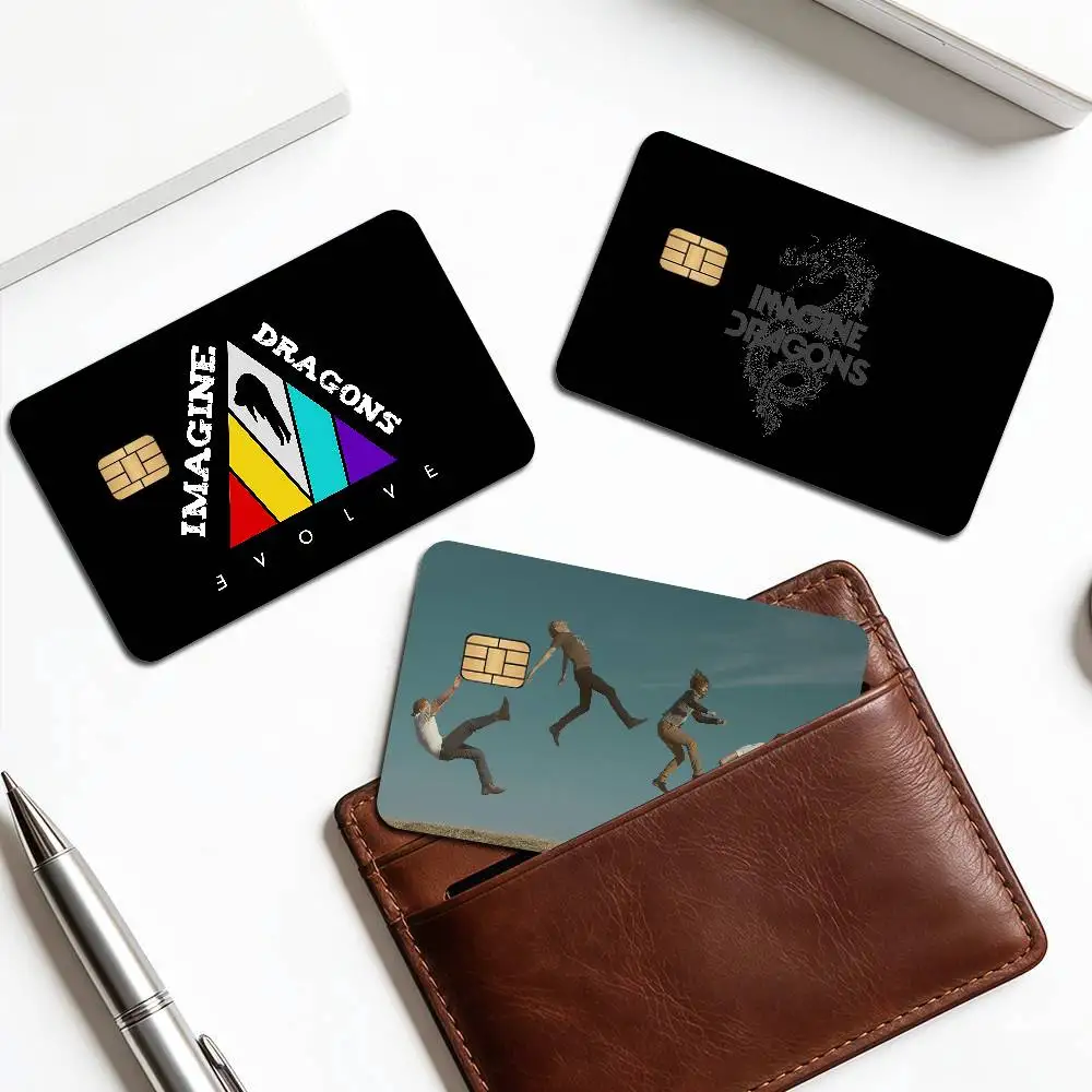 Imagine Dragon Band Fashion Matte Gold Silver Black Matte Film Skin Sticker Tape for Bank Credit Debit Card