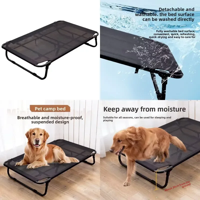 Classic Foldable Breathable Mesh Dog Cat Bed Cloth Material Universal All Seasons Large Size Carton Packaging