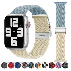 Strap for Apple Watch Band Series 9 8 7 6 SE 5 4 38mm 40mm 41mm 42mm 44mm 45mm 49mm Ultra 2 Braided Nylon Loop Strap for iWatch