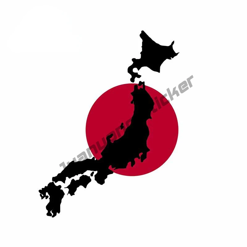 

JDM Refit Creative Sticker for Japan Map Graffiti Car Stickers Refrigerator Decal Waterproof Vinyl Material Suitable for SUV RV