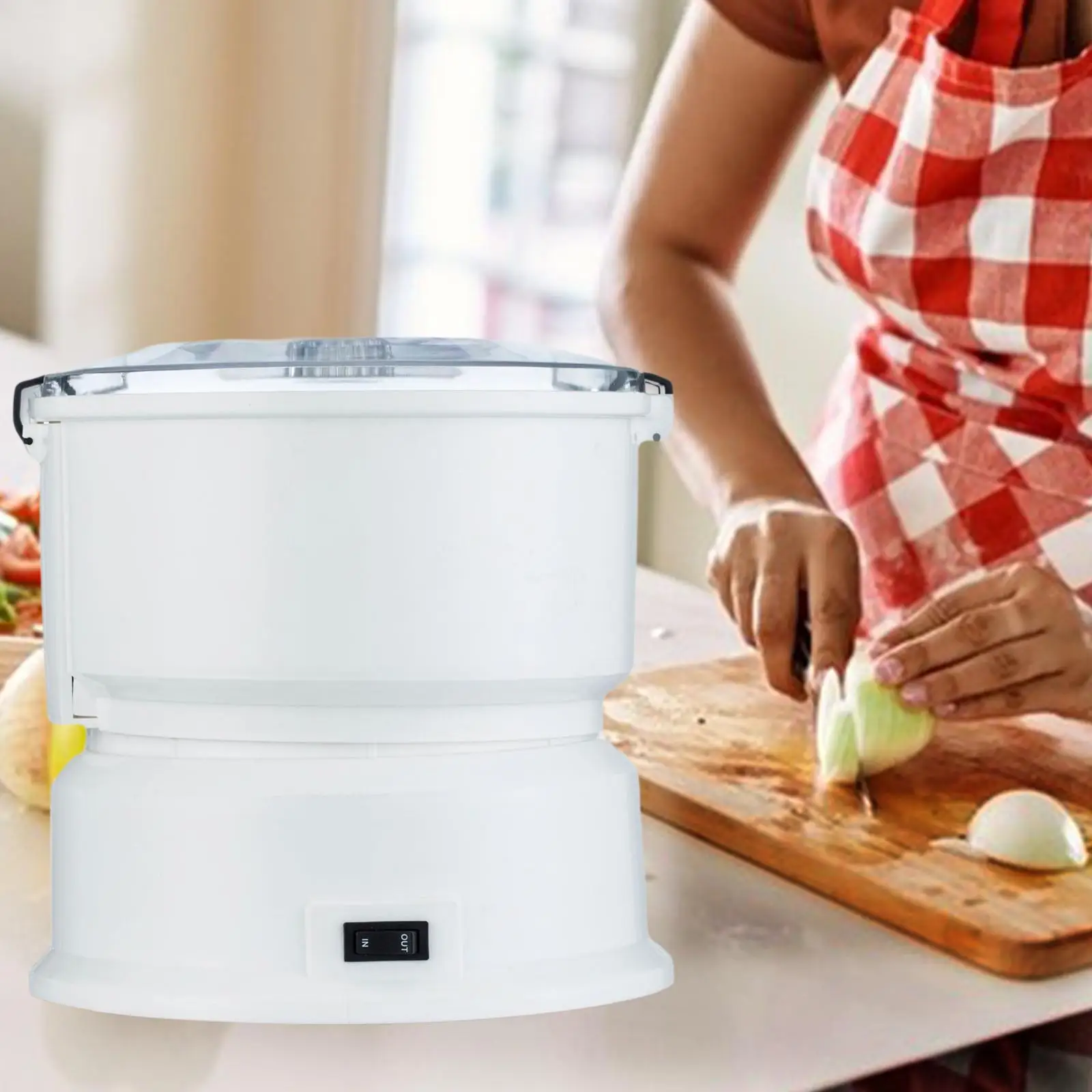 Potato Peeling Machine Automatic Potato Skin Cutter Salad Dryer Food Preparation Tool for Hotel Party Picnic Restaurant Camping