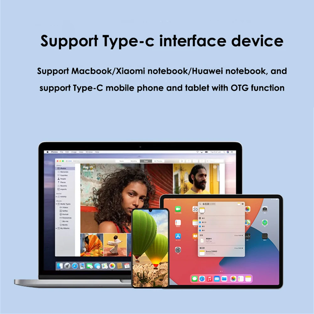 2 in 1 USB C OTG สายเคเบิลอะแดปเตอร์ชนิด C ตัวผู้ไป USB-C ตัวเมีย30W PD ชาร์จเร็วพร้อมอะแดปเตอร์แยก USB สำหรับโทรศัพท์แล็ปท็อป