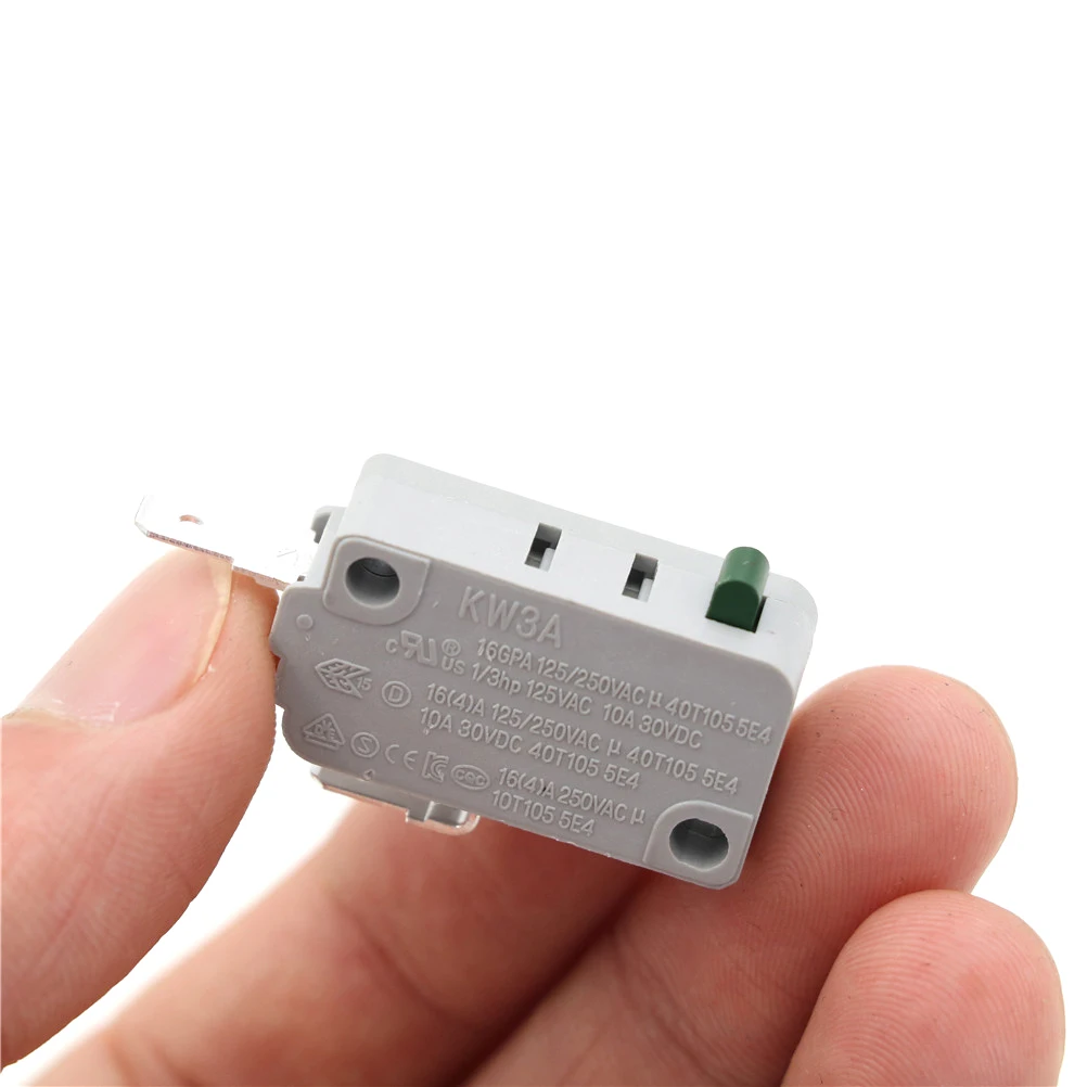 Microinterruptor para puerta de horno microondas, interruptor normalmente cerrado, KW3A, 16A, 125V/250V