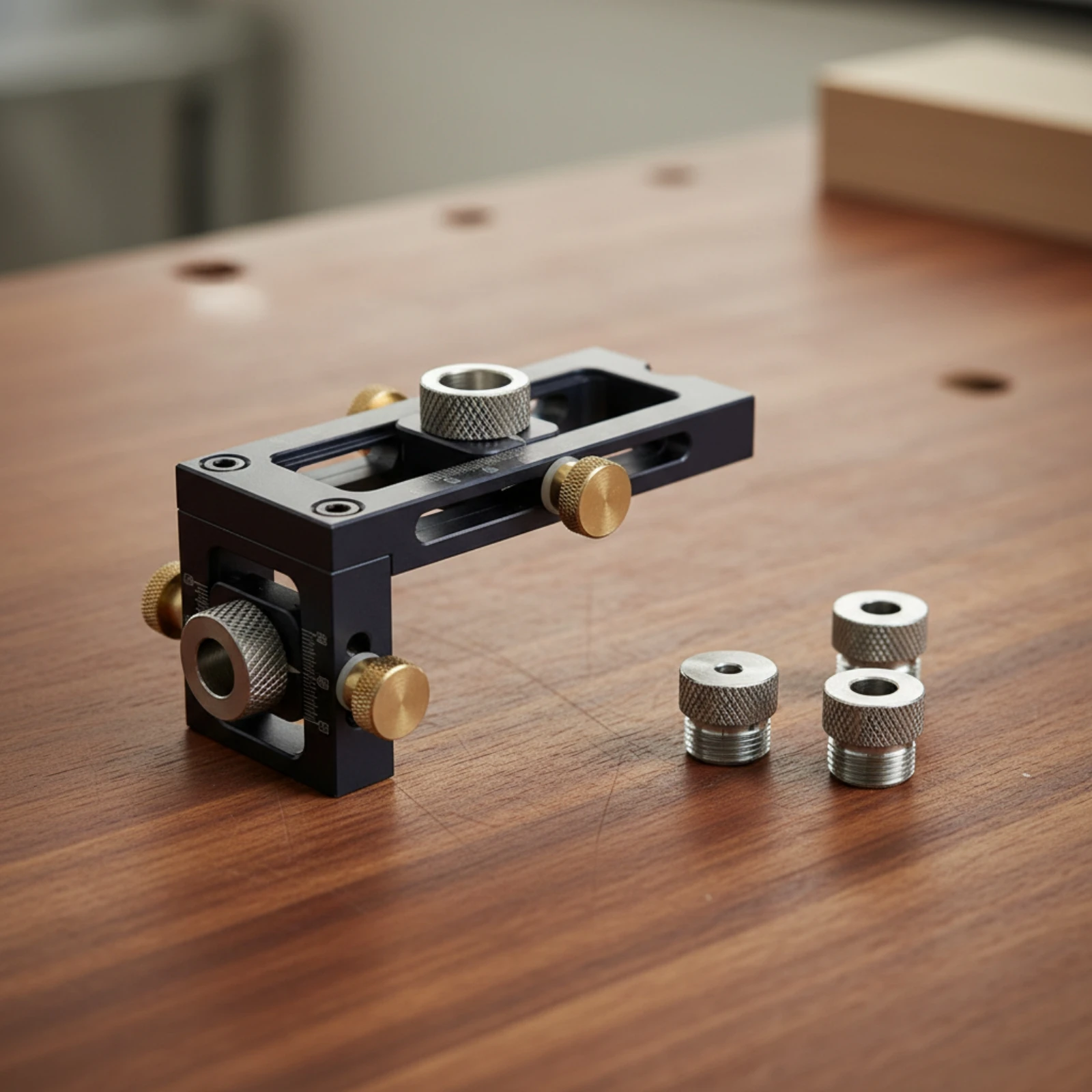 Drilling Positioner with Bushings Dual-Function Drilling Jig Dowel Jig Accurate Positioner Positioner Tool Easy to Use