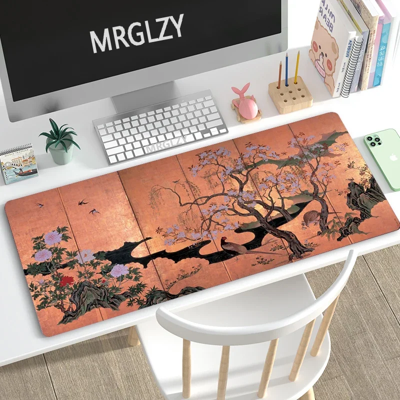 Giant Waves Mouse Pad Large Japanese-style Mouse Pads Company MouseMat Art Carpet Rugs Gamer Ukiyo-e Keyboard for Laptop 900X400