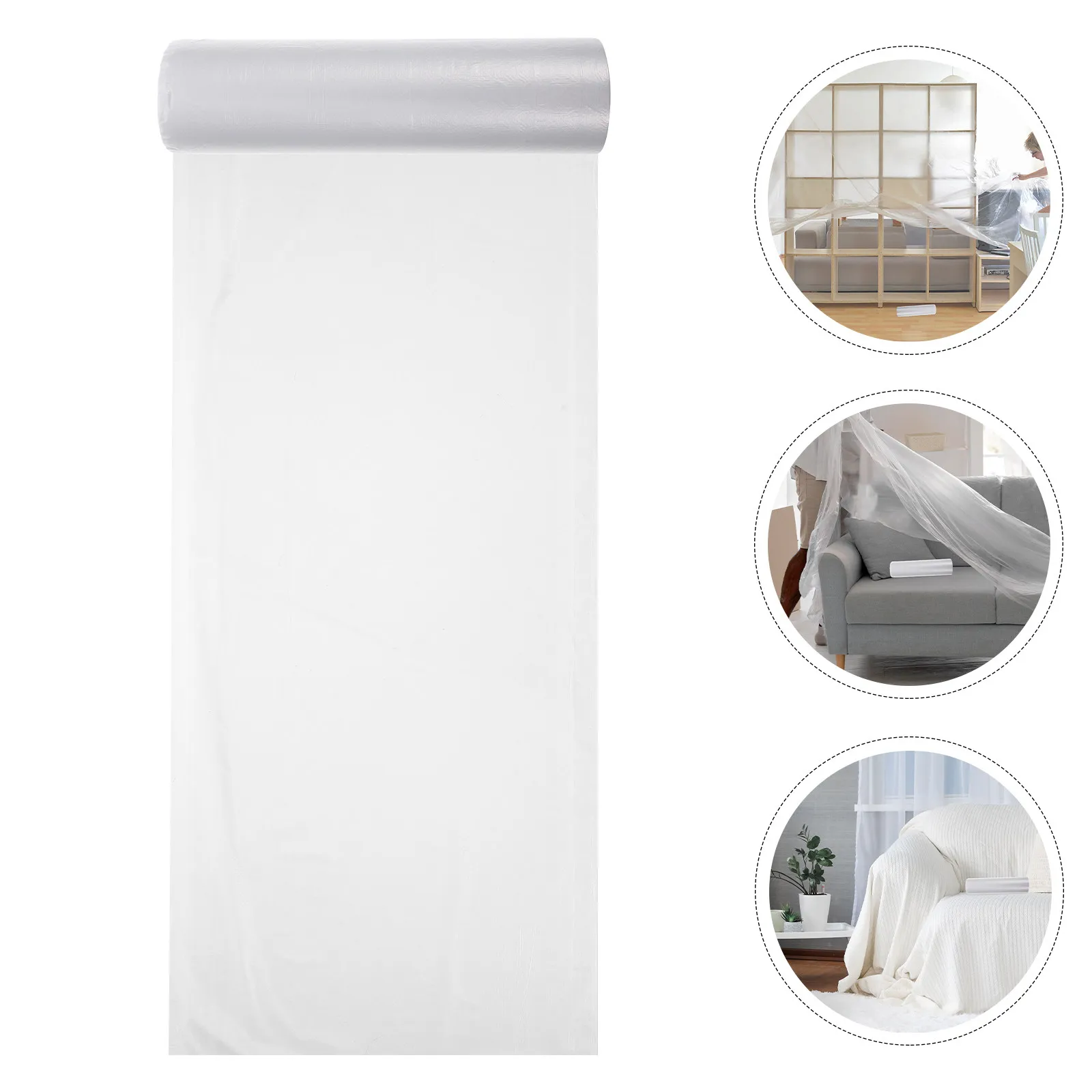 

1 Roll Clear Furniture Cover Anti Dust Film for Sofa Chair Bed Table Indoor Outdoor Multi Purpose Protective Cover