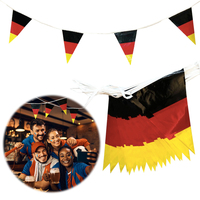 10m Germany Bunting Flags Fade-Resistant Germany String Banner German Triangle Banner for Festival Party Holiday