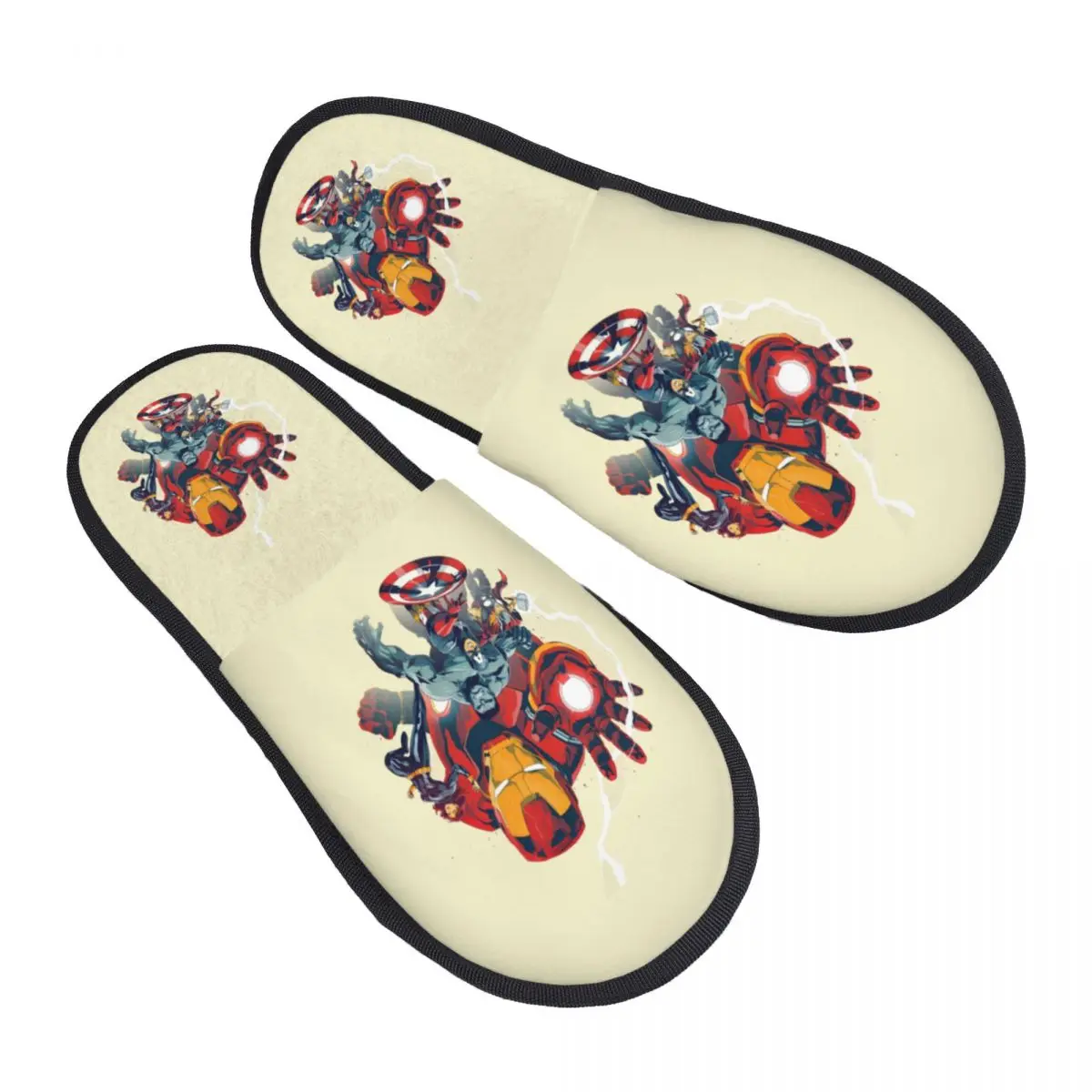 

Женские домашние тапочки с принтом «Железный человек», уютные теплые пушистые тапочки из пены с эффектом памяти супергероя, домашняя уличная обувь