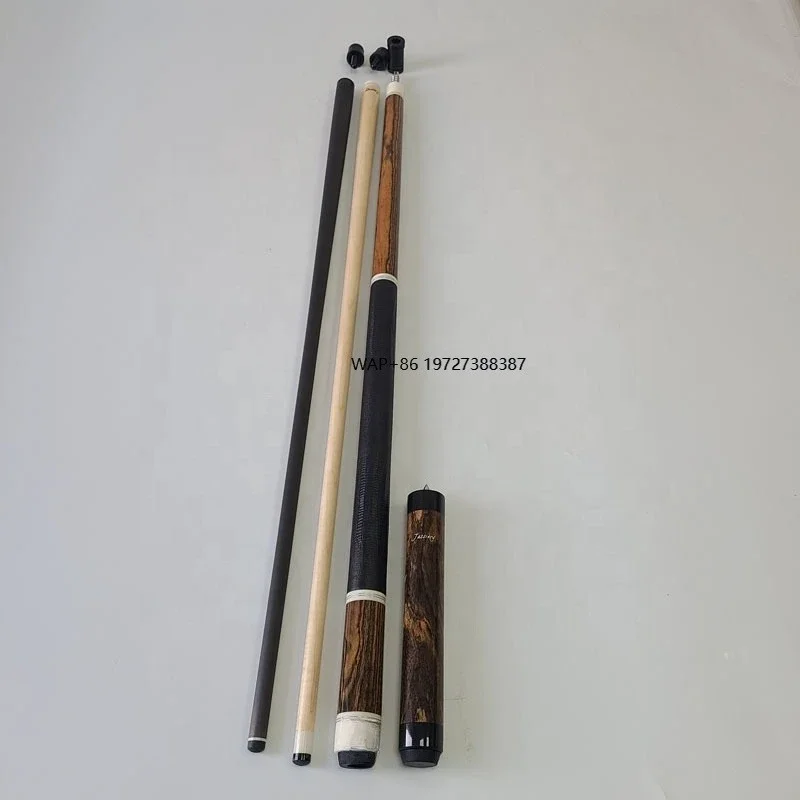 Jassinry New Golden Ebony Wood Pool Sticks 58inch+13mm Tip Size Radial Pin Carbon Shaft with Extension Pool Billiard Cues